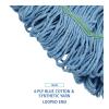Boardwalk Super Loop Wet Mop Head, Cotton/Synthetic Fiber, 1″ Headband, Medium Size, Blue, 12/Carton