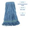 Boardwalk Super Loop Wet Mop Head, Cotton/Synthetic Fiber, 1″ Headband, Medium Size, Blue, 12/Carton