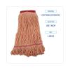 Boardwalk Super Loop Wet Mop Head, Cotton/Synthetic Fiber, 5″ Headband, Large Size, Orange, 12/Carton