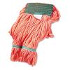 Boardwalk Super Loop Wet Mop Head, Cotton/Synthetic Fiber, 5″ Headband, Medium Size, Orange, 12/Carton