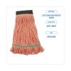 Boardwalk Super Loop Wet Mop Head, Cotton/Synthetic Fiber, 5″ Headband, Medium Size, Orange, 12/Carton