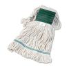 Boardwalk Super Loop Wet Mop Head, Cotton/Synthetic Fiber, 5″ Headband, Medium Size, White, 12/Carton