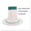 Boardwalk Super Loop Wet Mop Head, Cotton/Synthetic Fiber, 5″ Headband, Medium Size, White, 12/Carton