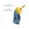 Boardwalk Super Loop Wet Mop Head, Cotton/Synthetic Fiber, 5″ Headband, Small Size, Blue, 12/Carton