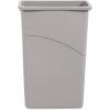 Boardwalk 1868188 23 gal. Plastic Slim Waste Container – Gray