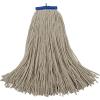 Boardwalk 724CEA Cut-End Lie-Flat Wet Mop Head, Cotton, 24oz, White