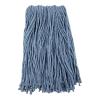 Boardwalk BWK2016B #16 Cut-End Standard Head Cotton/Synthetic Fiber Mop Head – Blue (12/Carton)