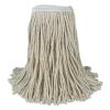 Boardwalk CM20020 Banded Cotton Mop Heads, Cut-End, 20 oz, White (Case of 12)