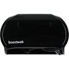 Boardwalk R3670BKBW 13 in. x 6.75 in. x 8.75 in. Standard Twin Toilet Tissue Dispenser – Black