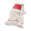 Boardwalk Super Loop Wet Mop Head, Cotton/Synthetic Fiber, 5″ Headband, Large Size, White, 12/Carton