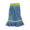 Boardwalk Super Loop Wet Mop Head, Cotton/Synthetic Fiber, 5″ Headband, Small Size, Blue, 12/Carton