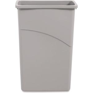Boardwalk 1868188 23 gal. Plastic Slim Waste Container – Gray