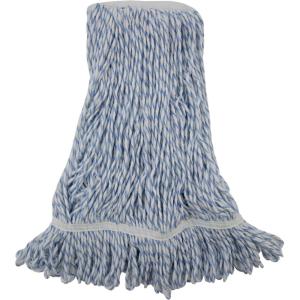 Boardwalk 542CT Mop Head, Floor Finish, Narrow, Rayon/Polyester, Medium, White/Blue (Case of 12)
