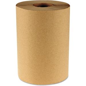 Boardwalk 6252 Hardwound Paper Towels, 8″ x 350ft, 1-Ply Natural (Case of 12 Rolls)(brown)