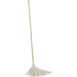 Boardwalk BWK112C 48 in. Oak Wood Handle 12 oz. Cotton Head Deck Mops – White (6-Piece/Pack)