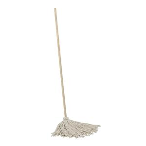 Boardwalk BWK116C 16 oz. Cotton Head Deck Mop with 48 in. Oak Wood Handle – White (6/Carton)