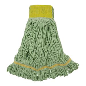 Boardwalk BWK1200LCT EcoMop Recycled Fiber Looped-End Mop Heads – Large, Green (12/Carton)