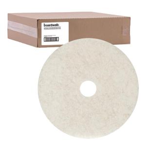 Boardwalk BWK4019NAT 19 in. Diameter Burnishing Floor Pads – Natural White (5/Carton)