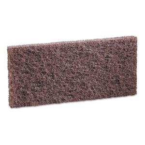 Boardwalk BWK403 4 in. x 10 in. Heavy-Duty Pads – Brown (20/Carton)