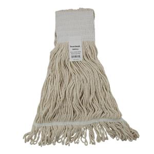 Boardwalk BWK524C 24 oz. Pro Loop Web/Tailband Premium Saddleback Cotton Mop Head – White (12/Carton)
