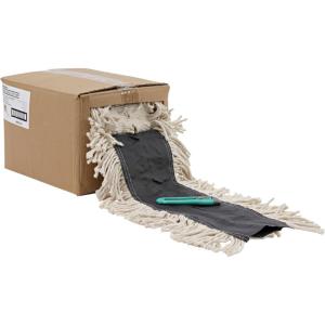 Boardwalk BWKFF40 5 in. Flash Forty Disposable Cotton Dustmop – Natural