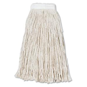 Boardwalk Cut-End Wet Mop Head, Cotton, #16, White, 12/Carton