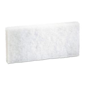 Boardwalk Light Duty Scour Pad, 4.63 x 10, White, 20/Carton