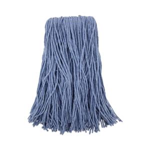 Boardwalk Mop Head, Standard Head, Cotton/Synthetic Fiber, Cut-End, 24, Blue, 12/Carton