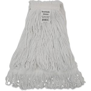 Boardwalk Pro Loop Web/tailband Wet Mop Head, Rayon, #24 Size, White, 12/carton