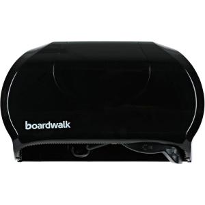 Boardwalk R3670BKBW 13 in. x 6.75 in. x 8.75 in. Standard Twin Toilet Tissue Dispenser – Black