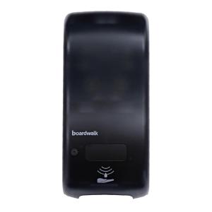 Boardwalk SH900SBBW 5.5 in. x 4 in. x 12 in. 900 mL Bulk Fill Soap Dispenser – Black