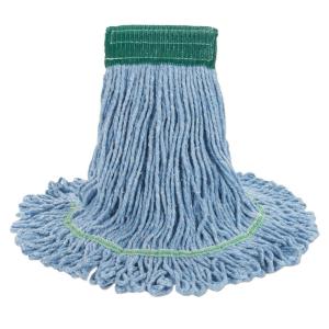 Boardwalk Super Loop Wet Mop Head, Cotton/Synthetic Fiber, 5″ Headband, Medium Size, Blue, 12/Carton