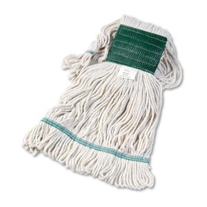Boardwalk Super Loop Wet Mop Head, Cotton/Synthetic Fiber, 5″ Headband, Medium Size, White, 12/Carton