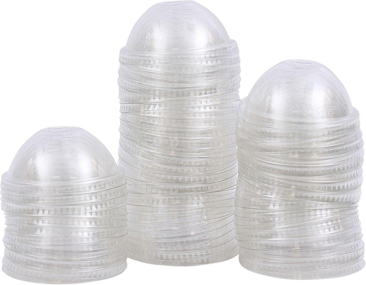 image:imageBooardwalk PET Cold Cup Dome Lids Fits 16 oz to 24 oz Plastic Cups Clear 100 LidsSleeve 10 SleevesCarton