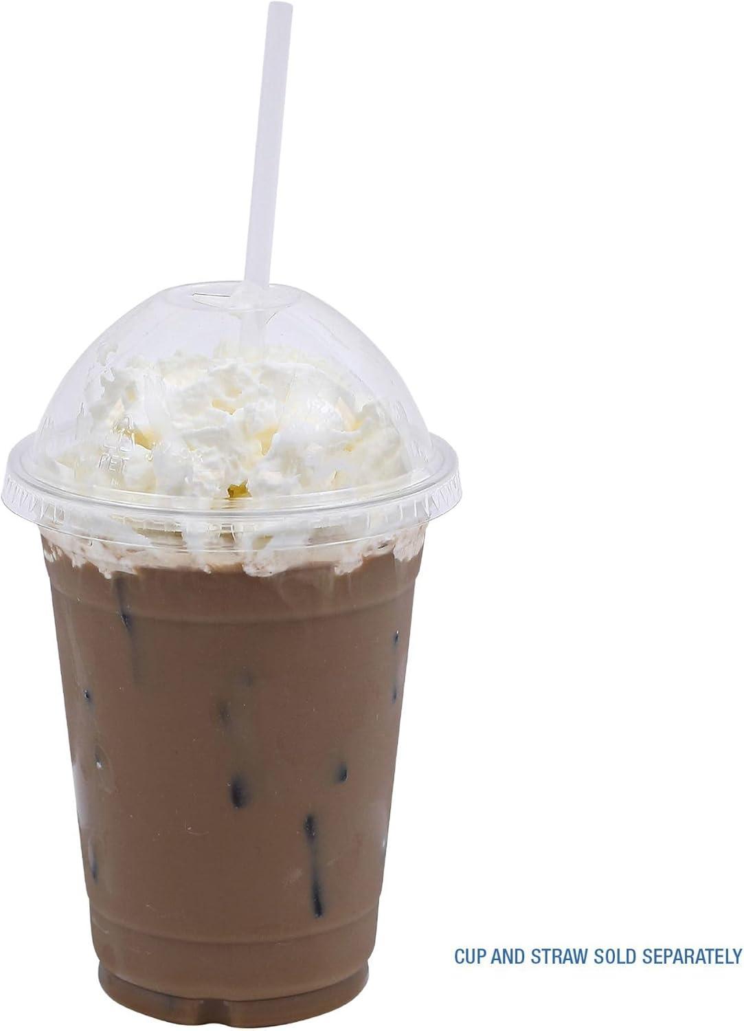 image:imageBooardwalk PET Cold Cup Dome Lids Fits 16 oz to 24 oz Plastic Cups Clear 100 LidsSleeve 10 SleevesCarton
