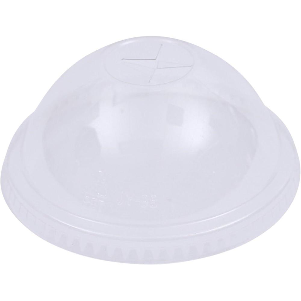 image:imageBooardwalk PET Cold Cup Dome Lids Fits 16 oz to 24 oz Plastic Cups Clear 100 LidsSleeve 10 SleevesCarton